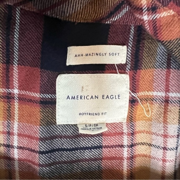AMERICAN Eagle boyfriend fit flannel size small - Picture 6 of 14